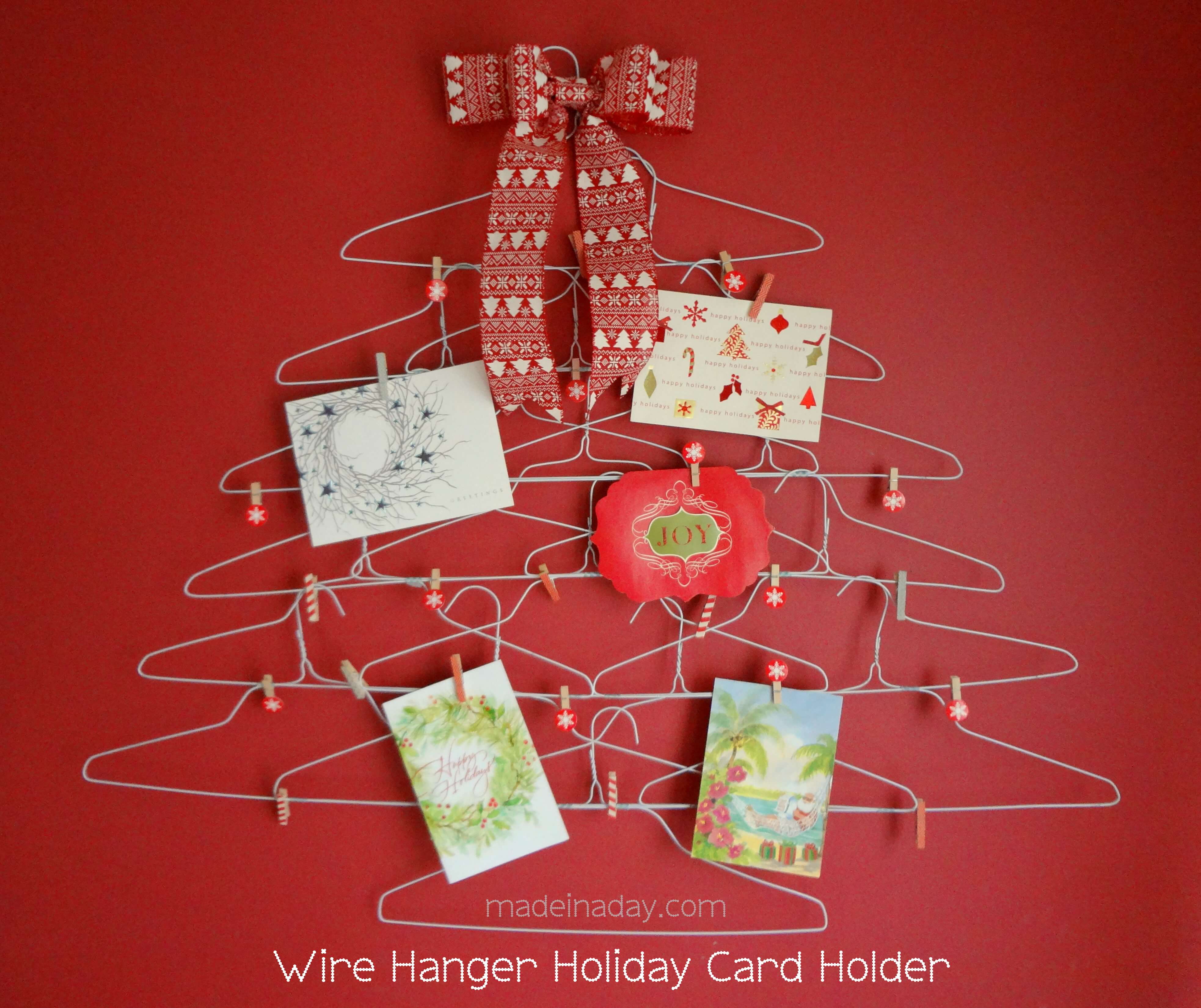 Wire Christmas tree holder for your cards