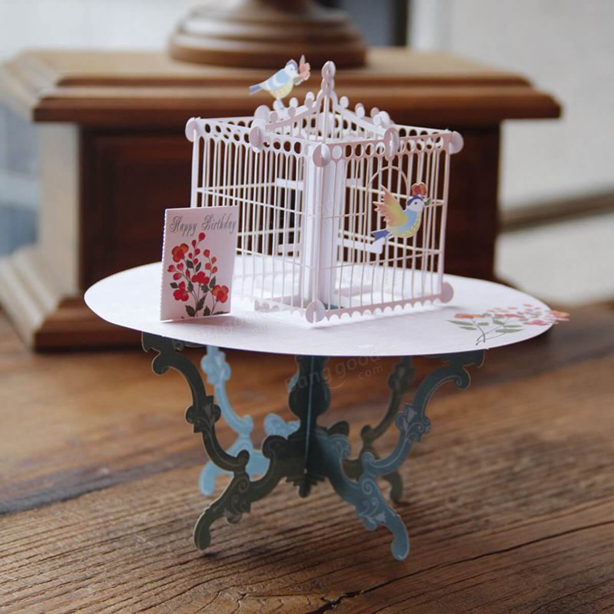 A birdcage holiday holder for your Xmas cards
