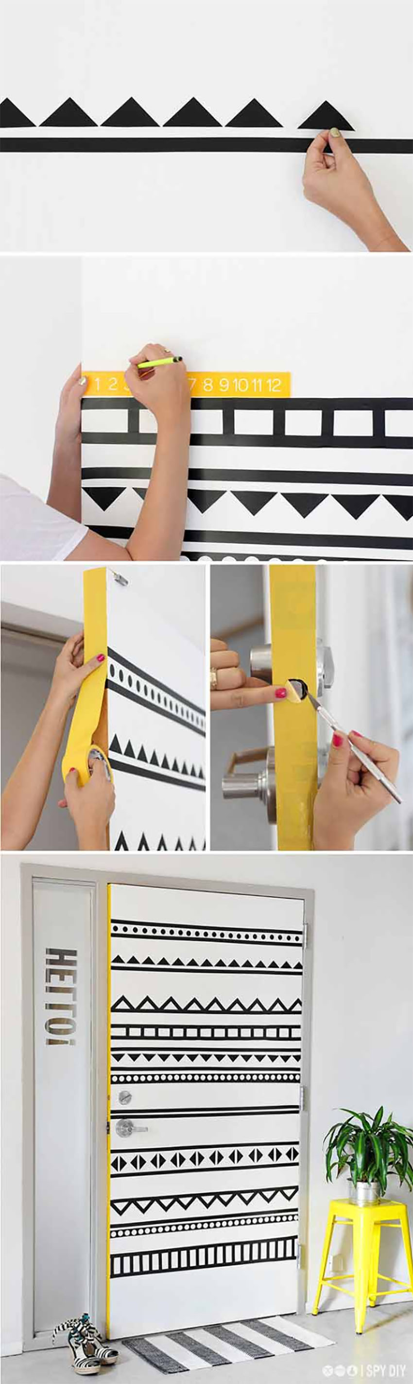 Washi Tape is an easy way to redecorate!