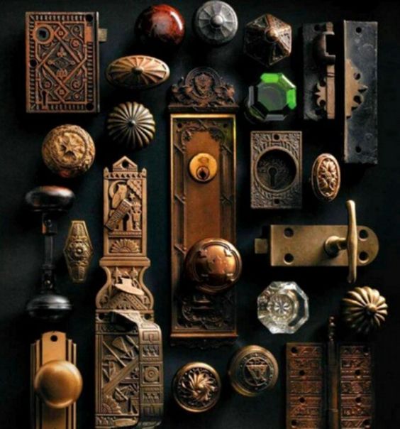 Use antique or vintage door knobs to create unique drawer pulls for your bedroom furniture, kitchen cabinets, or even your bathroom cabinets!