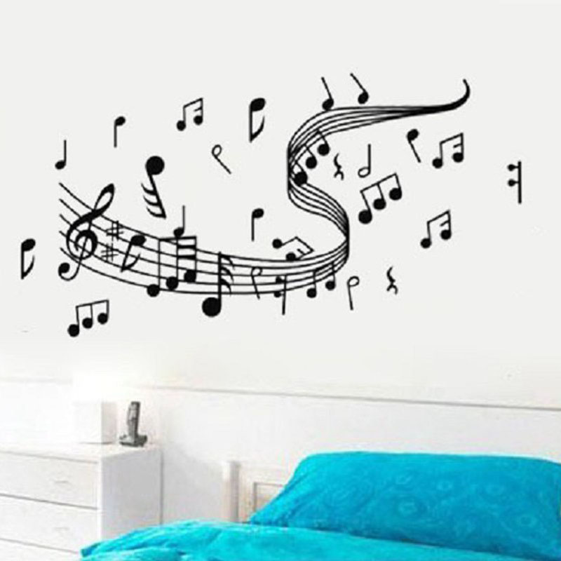 Use vinyl decals or paint to create music notes on your walls.