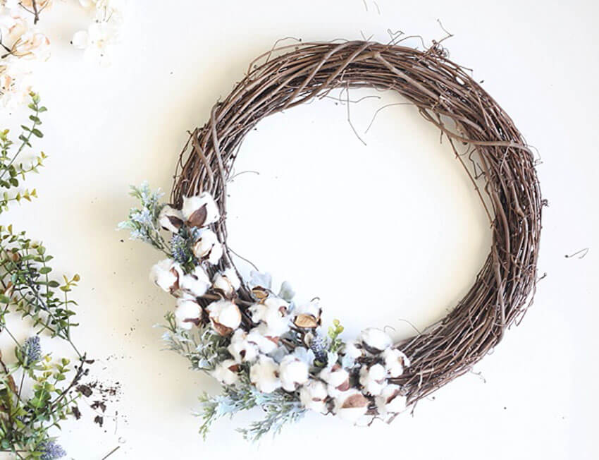This DIY fall wreath is perfect if you want a more rustic vibe.
