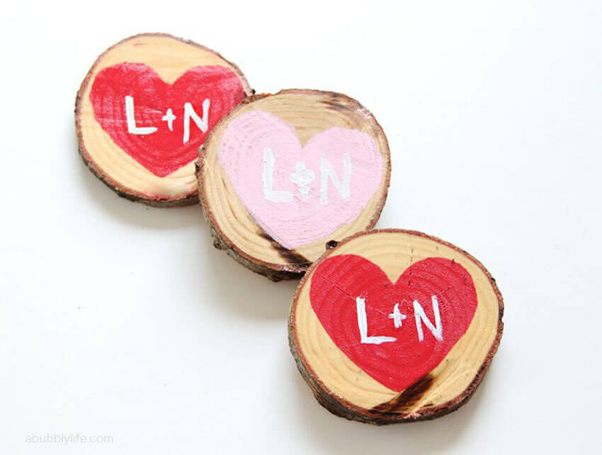 These super cute DIY Valentine's Day coasters are simple and lovely.
