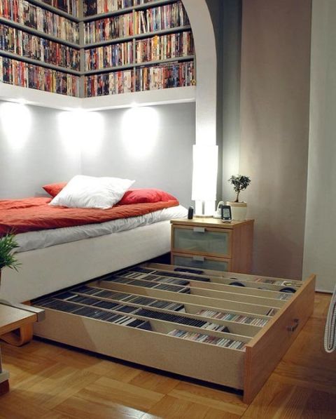 store your movie library under your bed