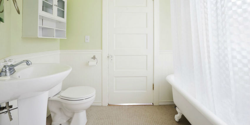 Bathrooms say a lot a about how well the house maintenance has been. Keep it pristine clean. Image Source: Surrey Cleaning Angels.