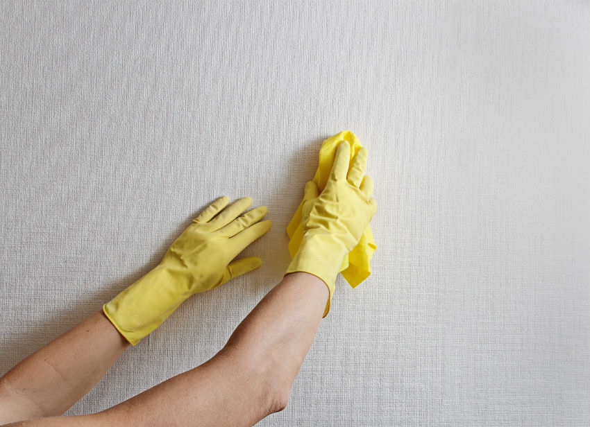 Make sure your walls are clean and consider painting those that look the worst. Image Source: Surrey Cleaning Angels