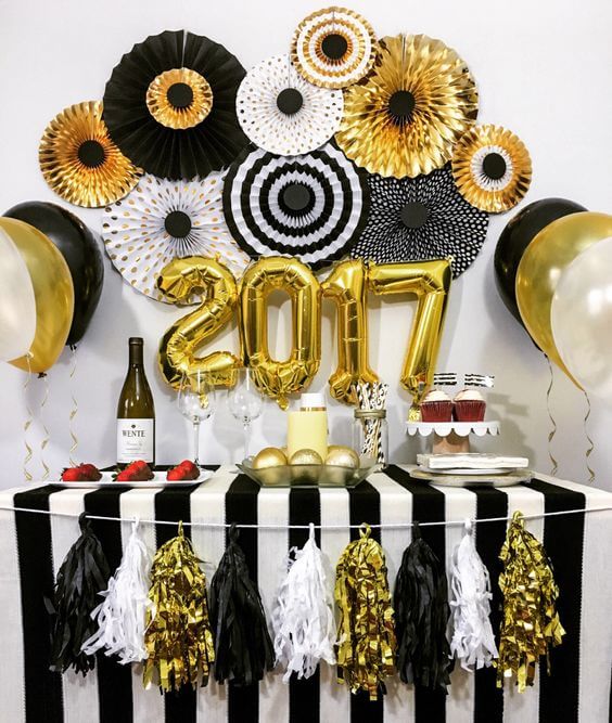 Decorations for your New Year's Eve party can be as simple or as extravagant as you want!