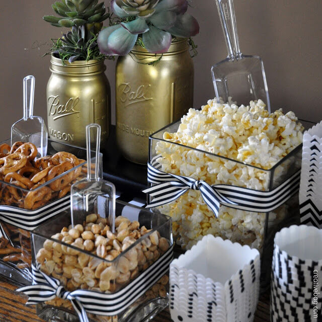 Snacks and champagne are essential for any New Year's Eve party!