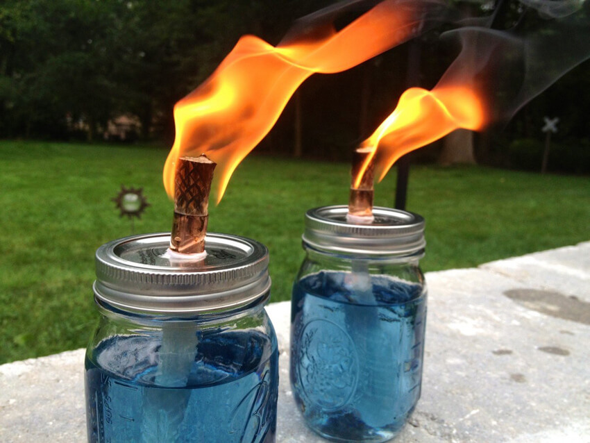 Make your own citronella candles to keep pests away!