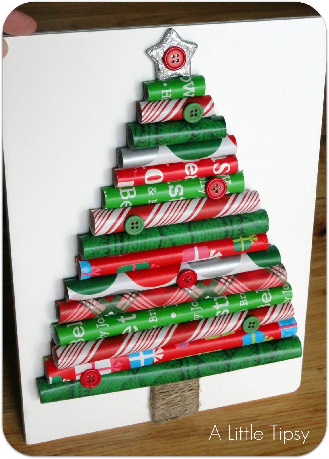 Save your extra wrapping paper for holiday decor