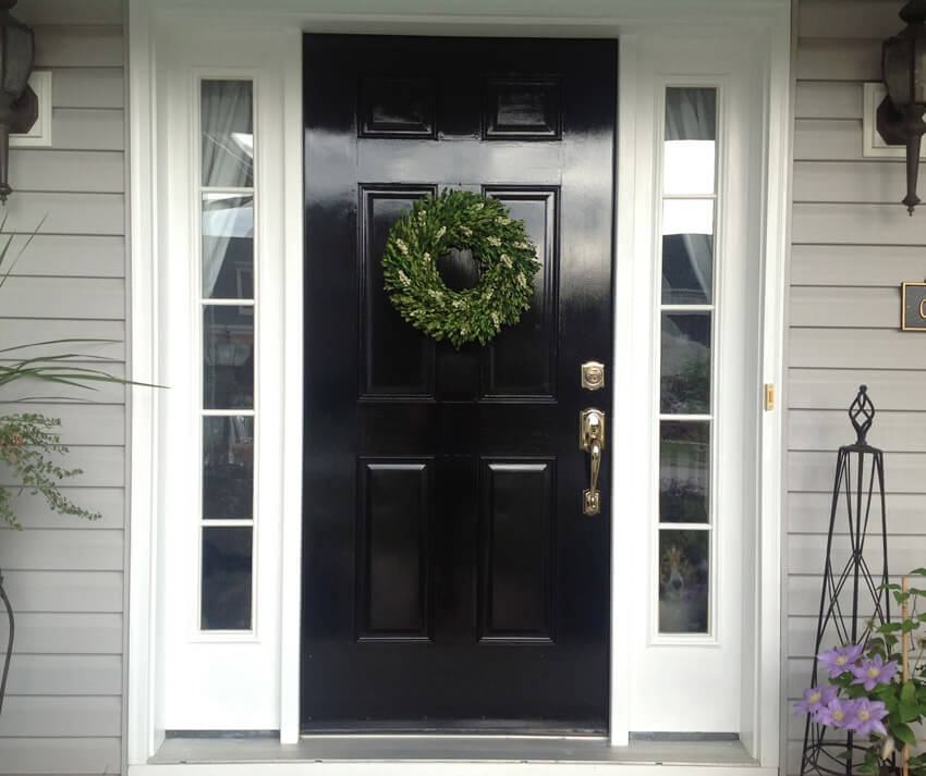 Black front doors add class and sophistication to your home.