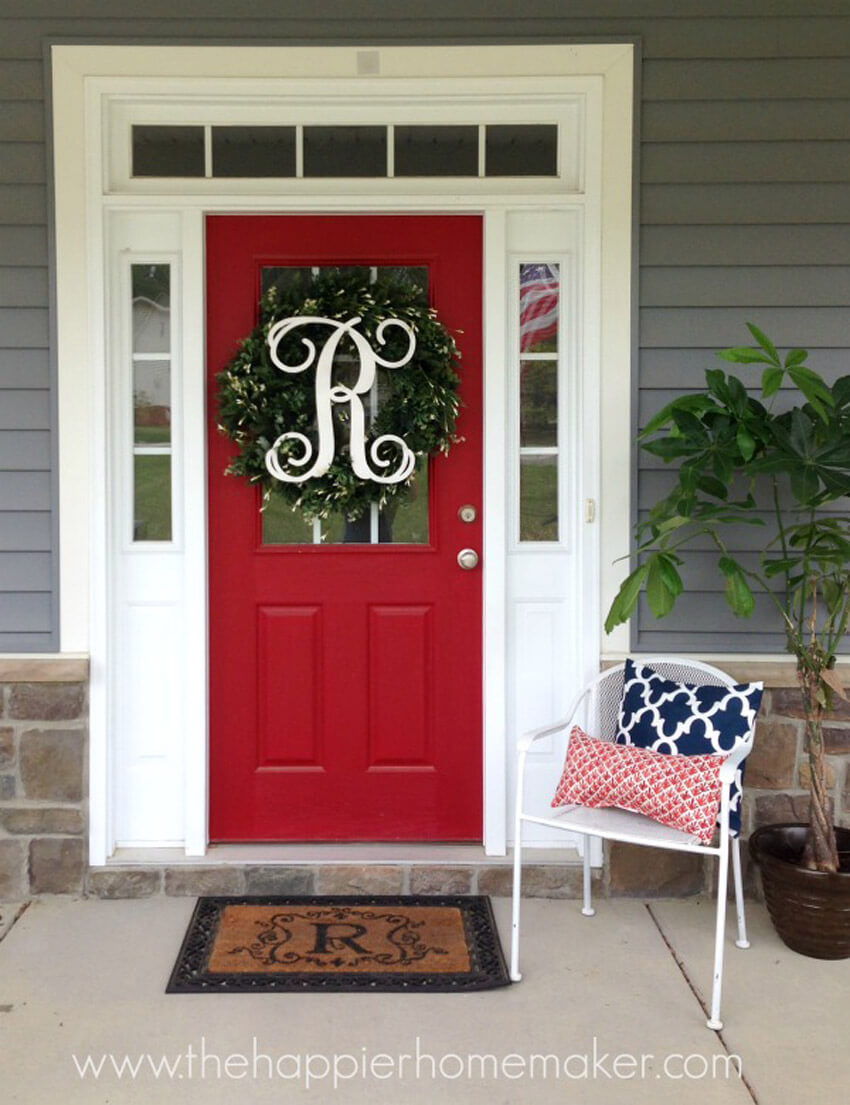 Red front doors are bold and full of personality.