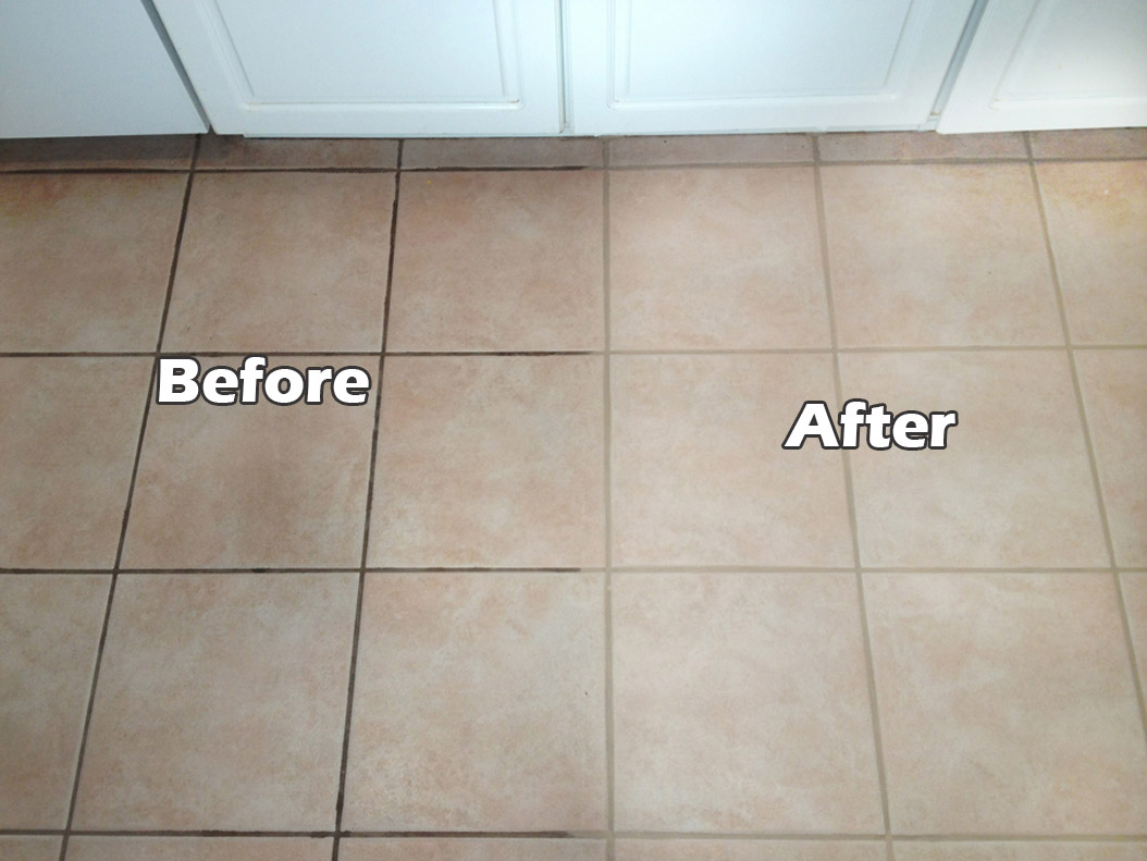 Vinegar and baking soda is a great combination to clean grout. Source: Decoist 