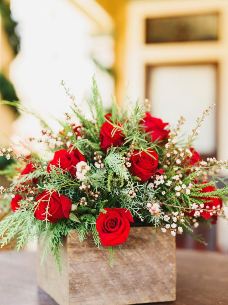 Red roses are always a classy choice. Source: HGTV