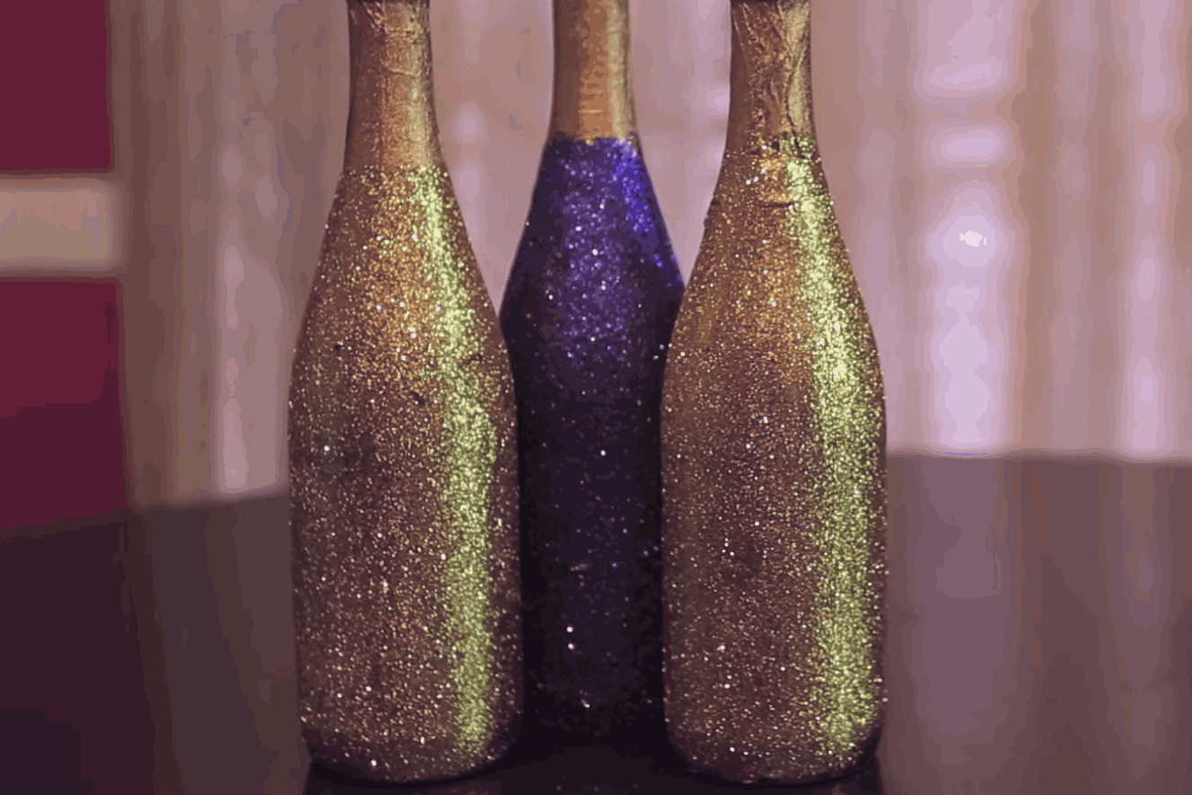 Glitter bottles just replaced your recycled bottles