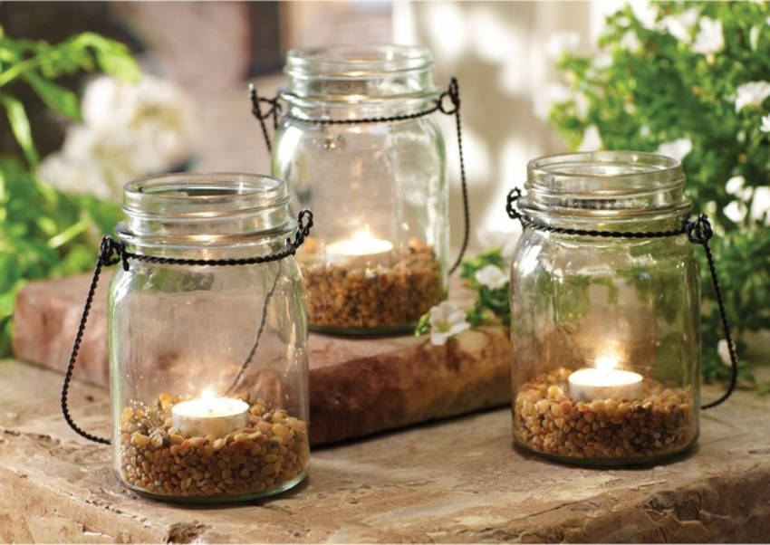 Jar candle holders