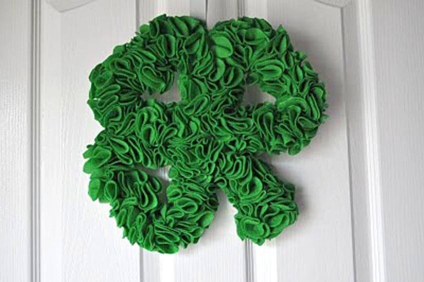 Add a cute shamrock wreath to your front door!