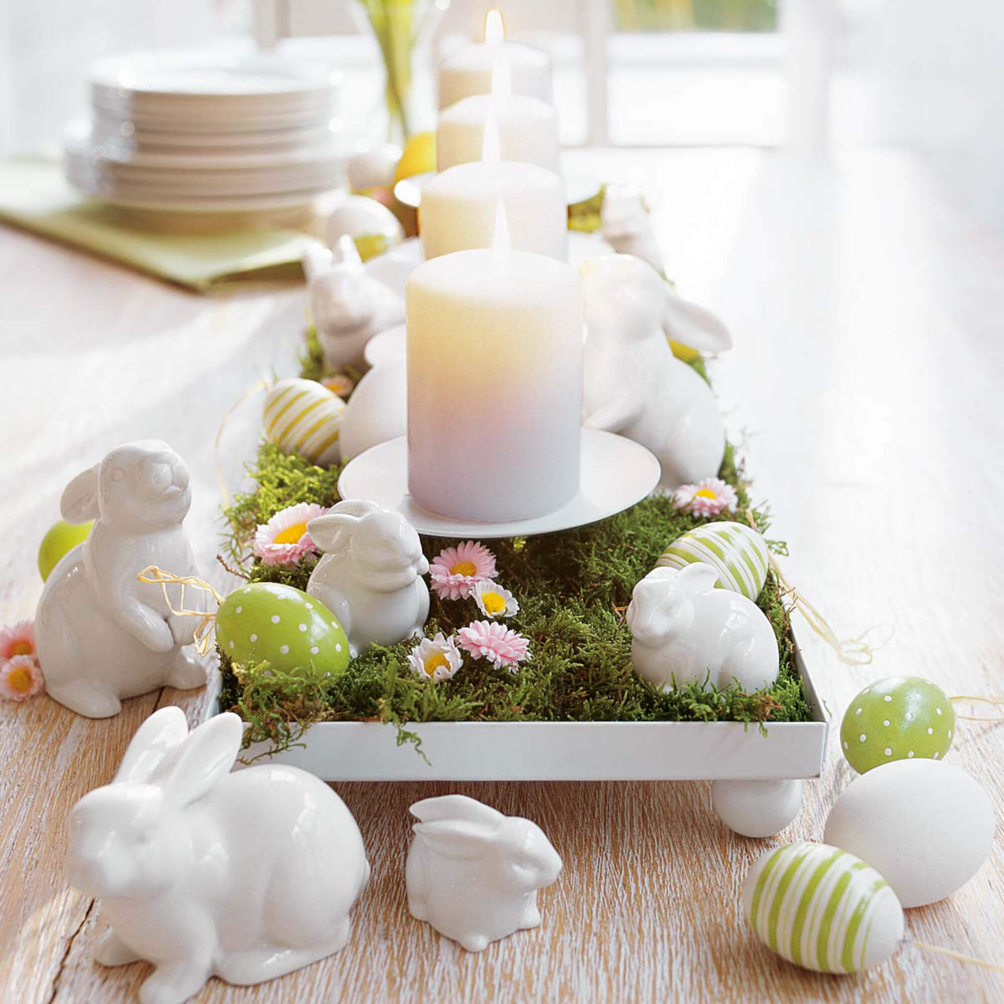 Beautiful and amazing holiday decor with bunnies and chickens