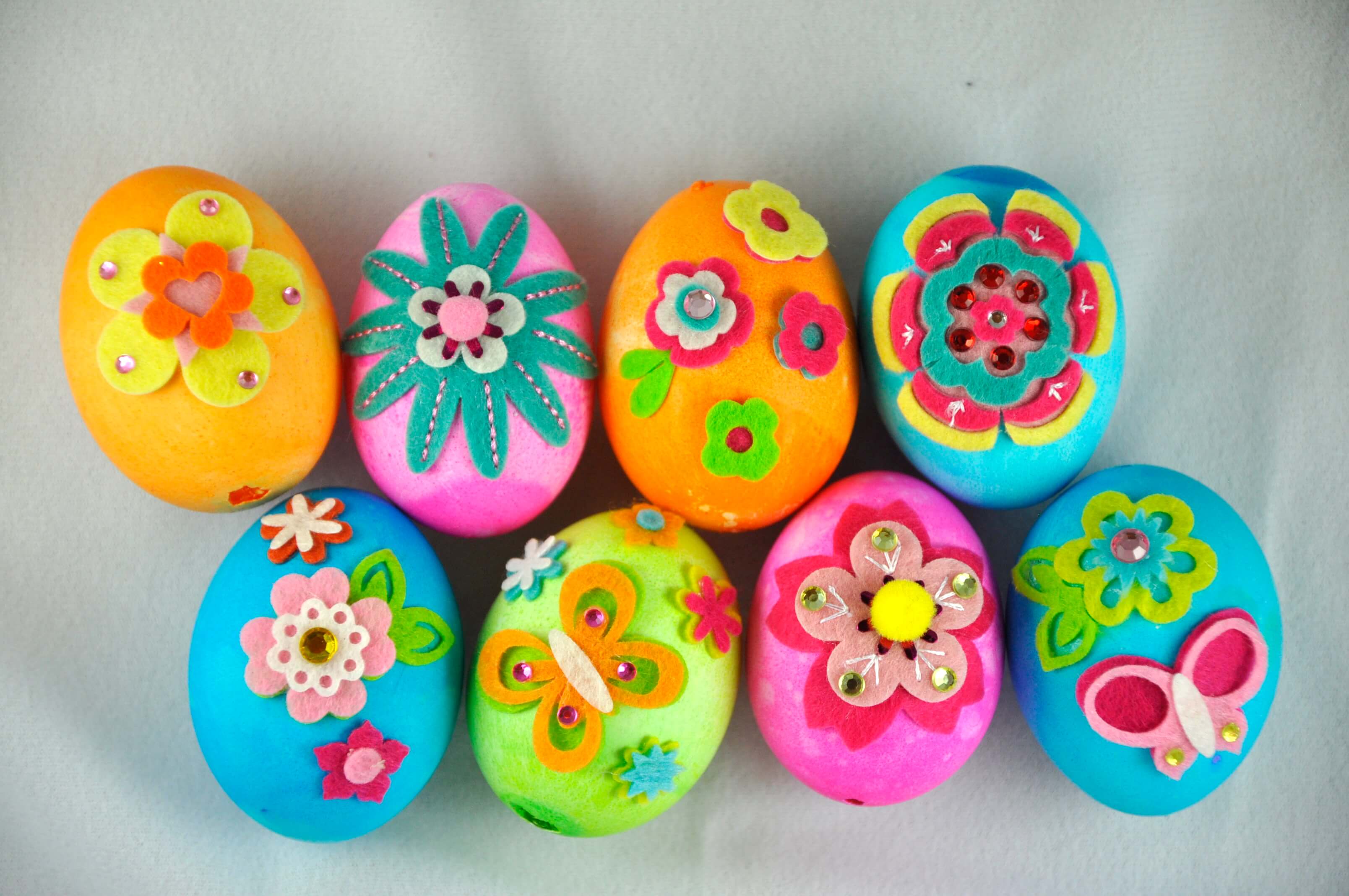 Colorful painting options for outdoor egg hunts
