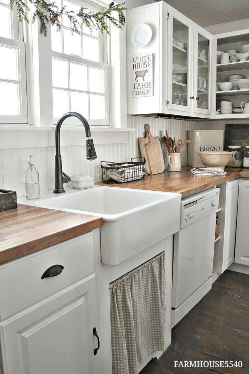 White is always a good idea for the kitchen. Source: DecoRequired