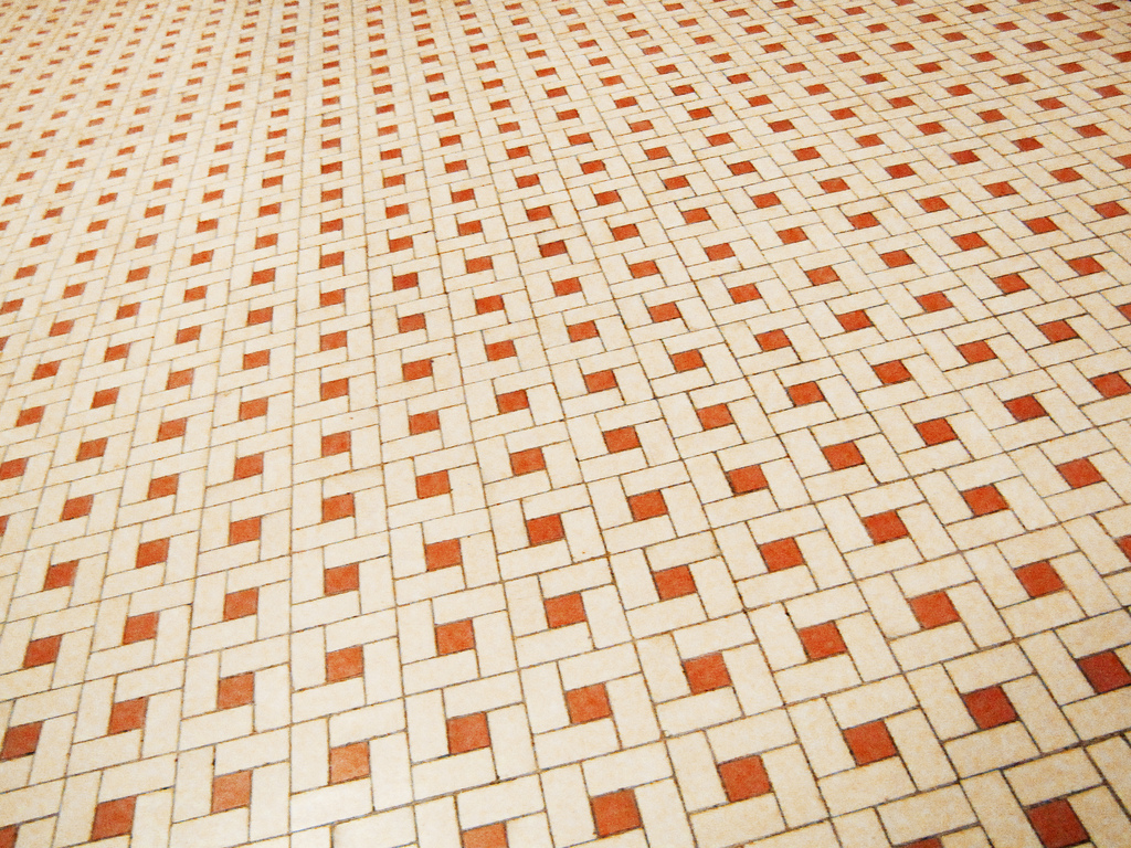 Ceramic tile flooring is durable and low-maintenance.