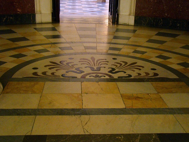 Marble tile flooring is elegant and iconic.