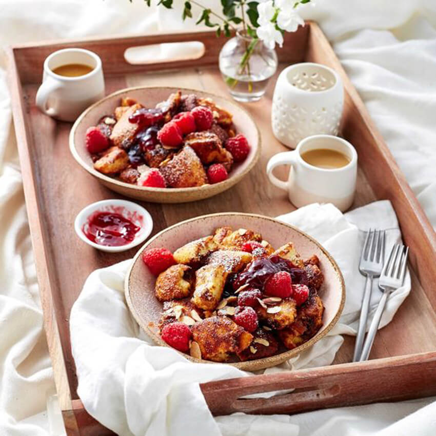 Breakfast in bed is always a great way to start off Mother's Day!