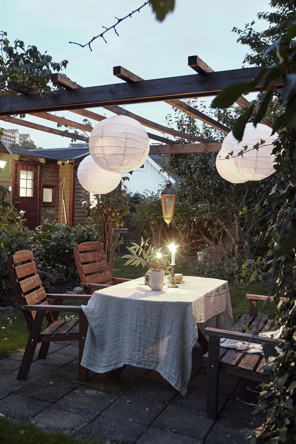 Lighting is a must to make your deck useful day and night. Source: Good Housekeeping