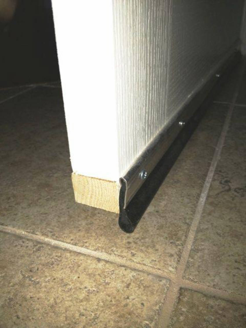 Having a door sweep prevents pests from crawling under your door.