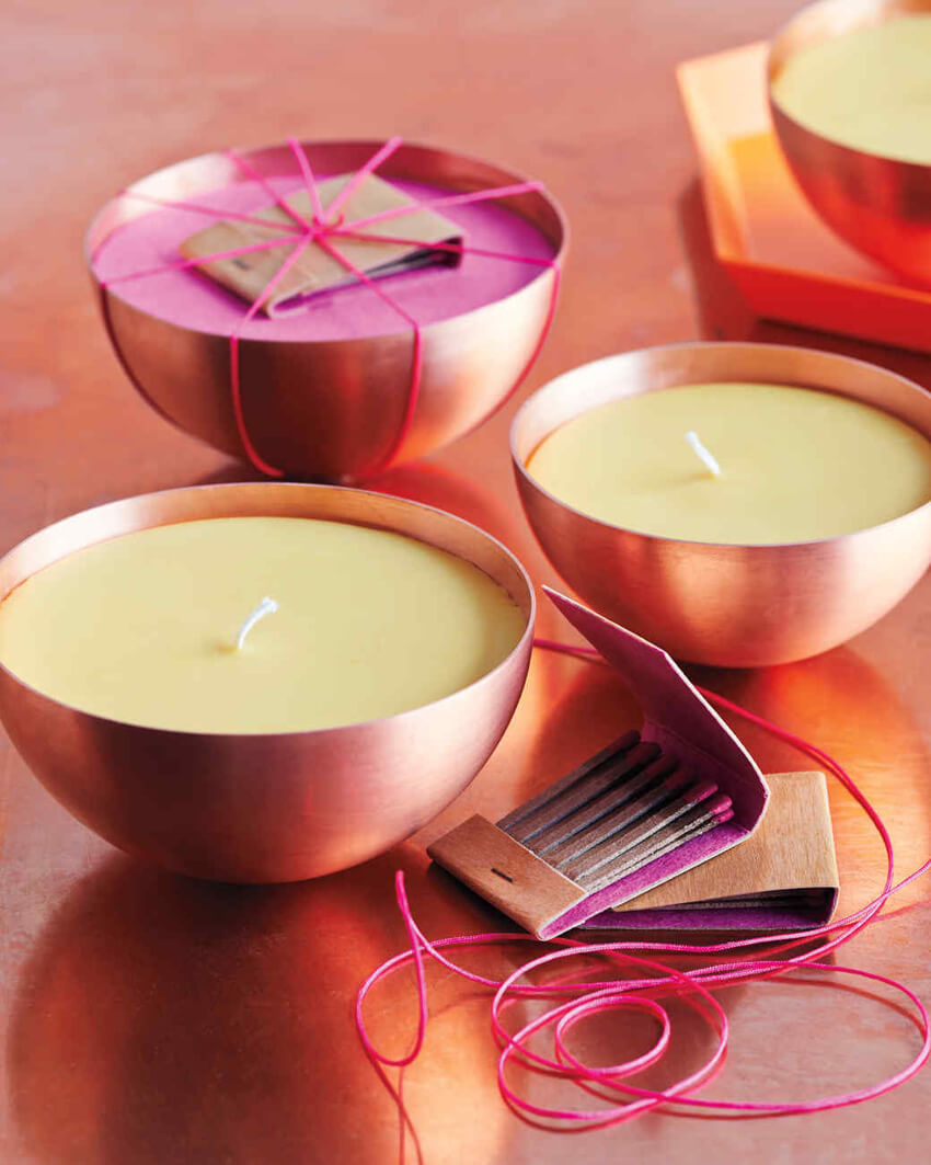 These DIY citrus candles are super easy to make!