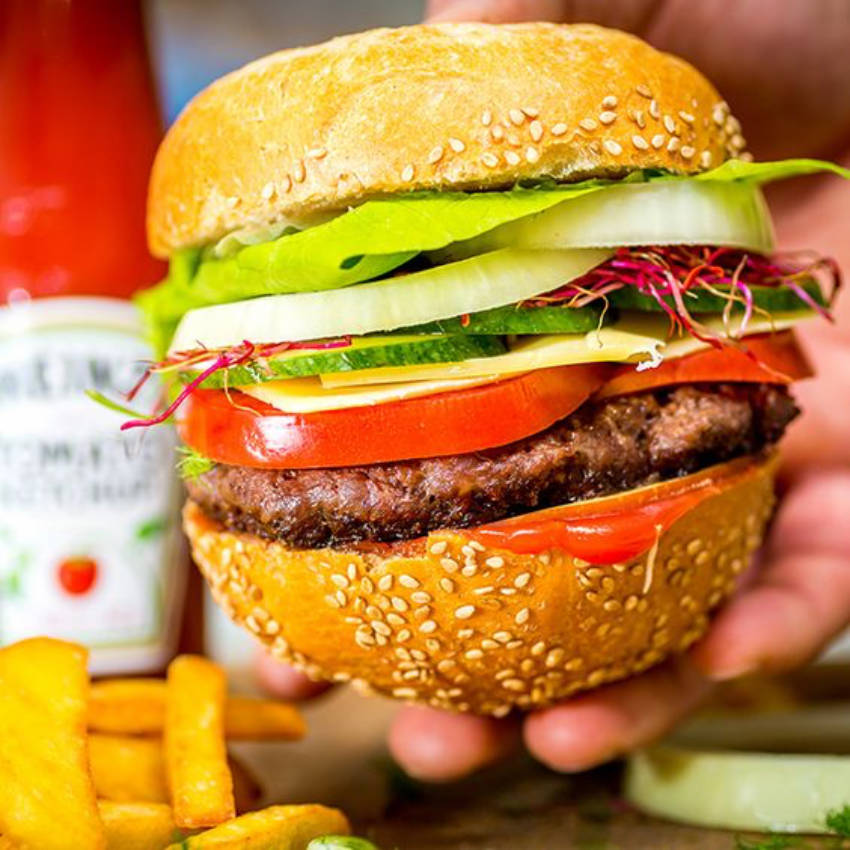 Eat a burger upside down to make less of a mess.