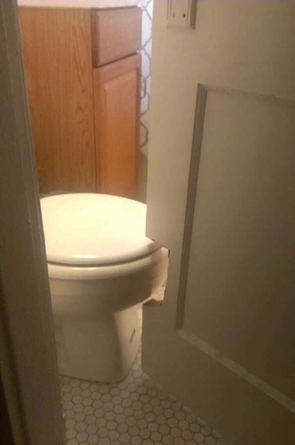 Well, that's one way to get around a bathroom remodel.