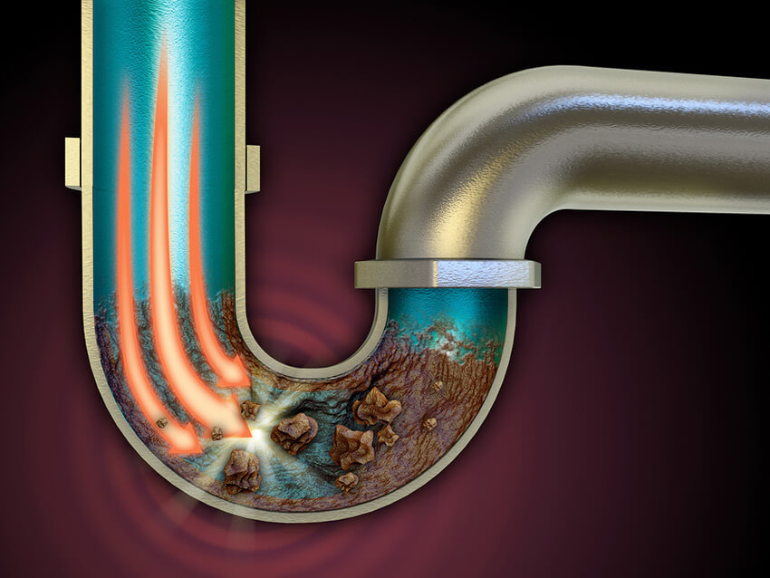 If your drain is really clogged, use chemicals, but be aware that some can damage your pipes.